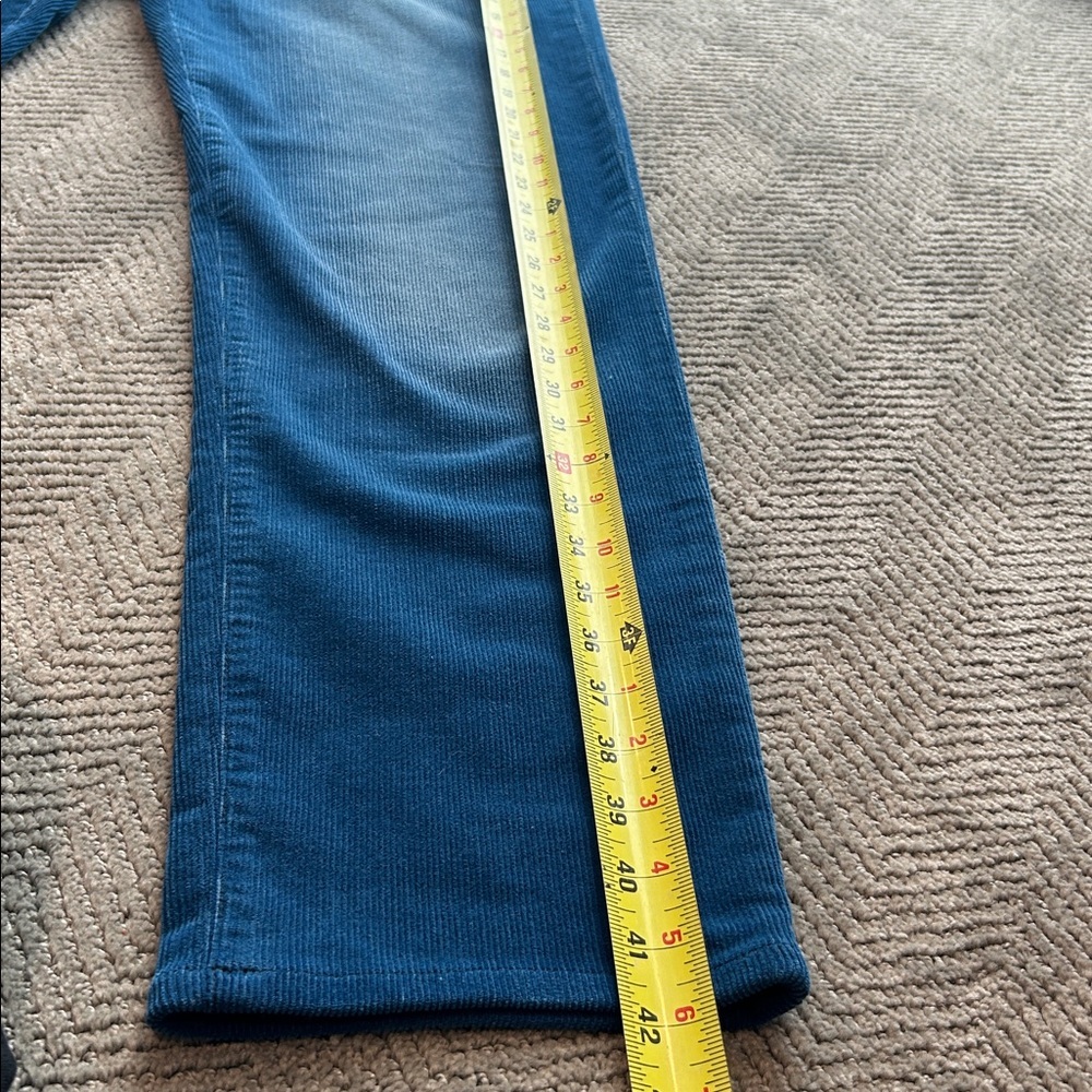 Marco Pescarolo Blue Corduroy Pants Made in Italy Cotton Stretch Size 54 US 38 - Picture 10 of 11